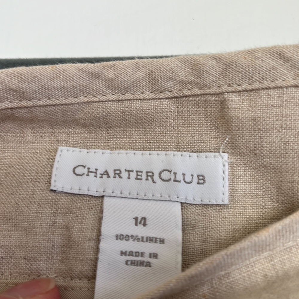 Charter Club 100% linen a-line skirt - Picture 3 of 4